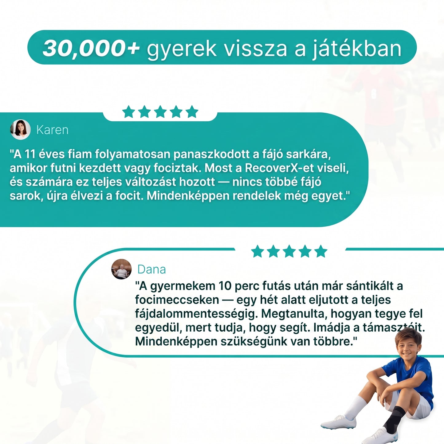 RecoverX – Sarok- és növekedési porc támasztó harisnya fiataloknak
